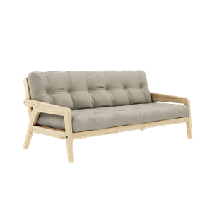 Divano Letto Karup Grab Pino Laccato trasparente/Lino 914