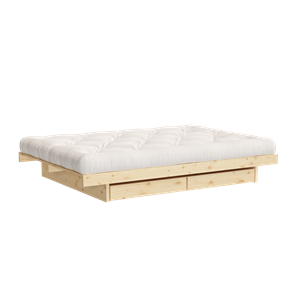 Karup Design Kanso Struttura Letto con 2 Cassetti 120x200 Grezzo