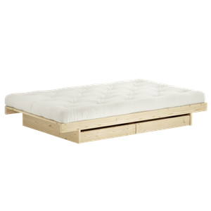 Karup Design Kanso Struttura Letto con 2 Cassetti 90x200 Grezzo