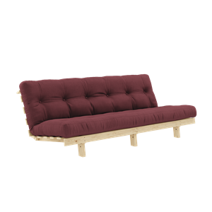 Divano Karup Design Lean Sofa con Materasso Alpha 130x200 Bordeaux/Grezzo