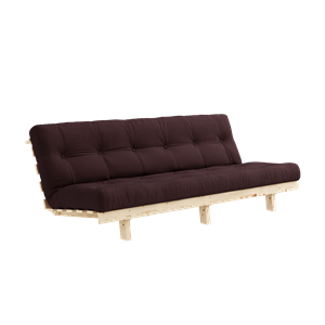 Divano Letto Lean Karup Design con Materasso Alpha 130x200 Marrone/ Grezzo