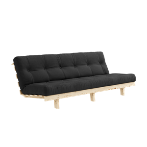 Divano Karup Design Lean Sofa con materasso Alpha 130x200 grigio scuro/grezzo