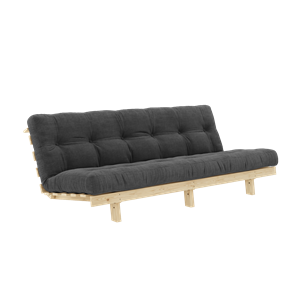 Divano Karup Design Lean Sofa con materasso Alpha 130x200 Antracite/Grezzo