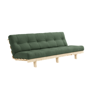 Divano Karup Design Lean Sofa con Materasso Alpha 130x200 Verde Oliva/grezzo