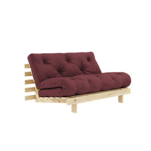 Divano Letto Roots Karup Design con Materasso 140x200 710 Bordeaux/Pino