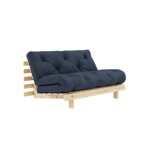 Divano letto Karup Design Roots con materasso 140x200 737 Navy/Pino