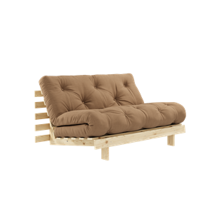 Divano letto Karup Design Roots con materasso 140x200 755 Mocca/Pino