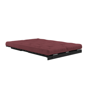 Divano letto Karup Design Roots con materasso 140x200 710 Bordeaux/Pino Nero