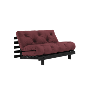 Divano Letto Roots Karup Design con Materasso Roots 140x200 Laccato Bordeaux/nero