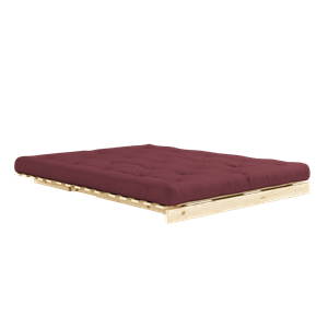 Divano letto Roots Karup Design con materasso 160x200 710 Bordeaux/Pino