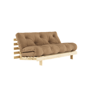 Divano letto Karup Design Roots con materasso 160x200 755 Mocca/Pino