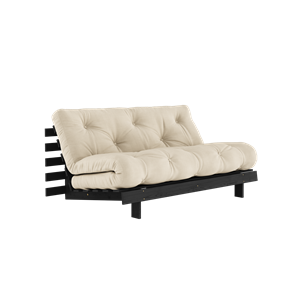 Divano letto Roots Karup Design con materasso Roots 160x200 Laccato Beige/ Nero