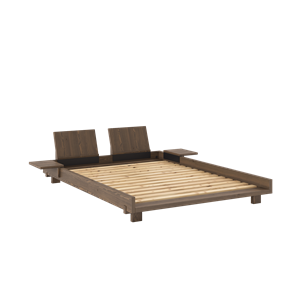 Karup Design Social Struttura Letto con 2 Schienali e Tavolino Laterale 140x200 Carob Brown