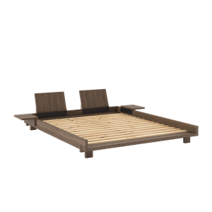 Karup Design Social Struttura Letto con 2 Schienali e Tavolino Laterale 160x200 Carob Brown