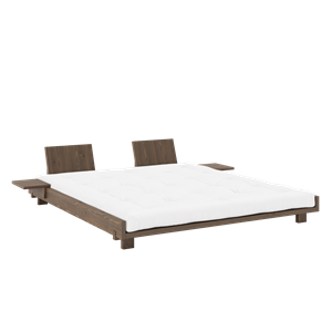 Karup Design Social Struttura Letto con 2 Schienali e Tavolino Laterale 180x200 Carob Brown