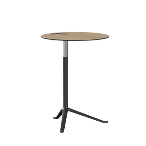 Tavolino Laterale Fritz Hansen Little Friend KS11 Regolabile in Altezza , Rovere/ Alluminio Verniciato A Polvere