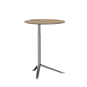 Tavolino laterale Fritz Hansen Little Friend KS11 regolabile in Altezza , rovere/ Alluminio lucidato
