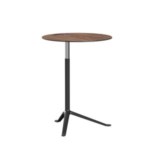 Tavolino Laterale Fritz Hansen Little Friend KS11 Regolabile in Altezza , Noce/ Alluminio Verniciato A Polvere