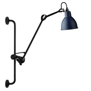 Lampe Gras N210 Applique Nero Opaco E Blu Opaco