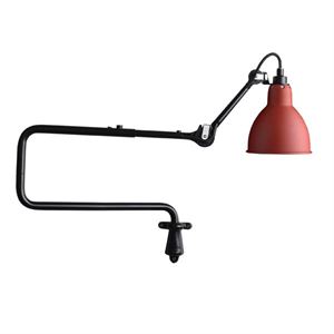 Lampe Gras N303 Applique Nero Opaco E Rosso