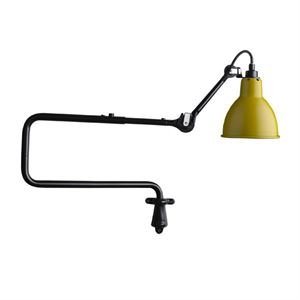 Lampe Gras N303 Applique Nero Opaco E Giallo