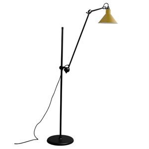 Lampe Gras N215 Lampada Da Terra Nero Opaco E Giallo Opaco