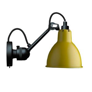 Lampe Gras N304 Applique Nero Opaco E Giallo Opaco Con Interruttore
