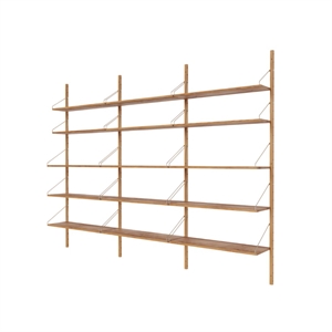 Libreria Frama Shelf Library A Tre Sezioni 185,2x80 Rovere Naturale
