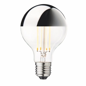 Lampadina Globe E27 Design By Us Ø8 Argento