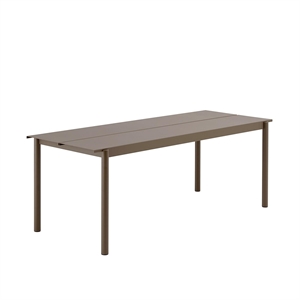 Tavolo Lineare in Acciaio Muuto 200 x 75 cm Taupe