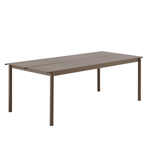 Tavolo Lineare in Acciaio Muuto 220 x 90 cm Taupe