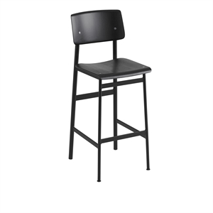 Sgabello da Bar Muuto Loft Nero H108,5