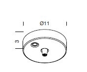 Ilti Luce Rosone da Soffitto A 2 Fori 31x8x6 cm Oro