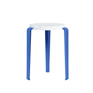 Sgabello TipToe LOU in Plastica Riciclata Bianco/blu Azzurro