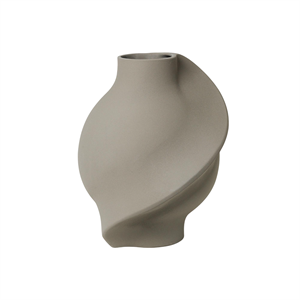 Vaso in ceramica Pirout 02 di Louise Roe, grigio sabbiato