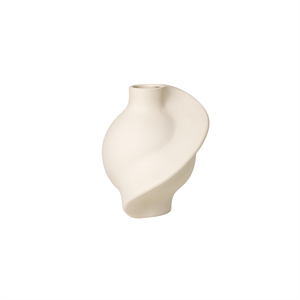 Vaso in ceramica Louise Roe Pirout 01, bianco grezzo levigato