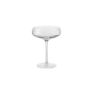 Set di 4 bicchieri da champagne Louise Roe Champagne Coupe Triple Cut Trasparente