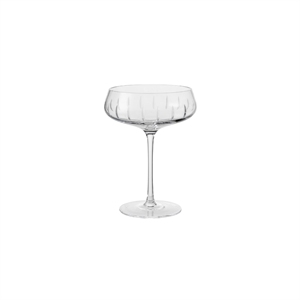 Set di 4 bicchieri da champagne Louise Roe Champagne Coupe Single Cut Trasparente