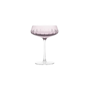 Louise Roe Champagne Coupe Single Cut Champagne Glass Set di 4 Rose
