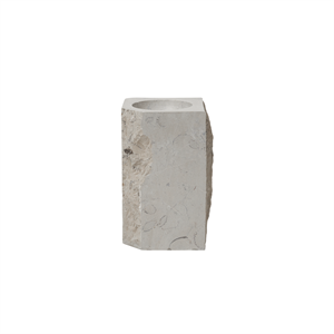 Louise Roe Gallery Object Stone Candlestick High Grey Cadoico Marble