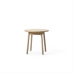 Tavolino/tavolino da Caffè Plushalle Nest Ø65xH61 Rovere Pigmentato Bianco