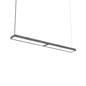 Louis Poulsen LP Slim Lampadario Double 3000K e Dali Dark Raw Alluminio