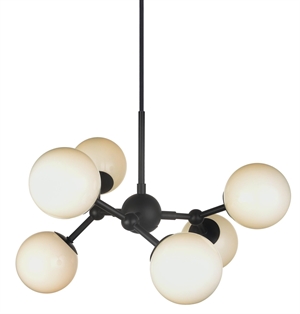 Halo Design Atom Lampadario Nero/Opale