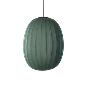 Lampadario Alto/ovale Made By Hand Ø65 Tweed LED Verde