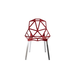 Magis Chair One Sedia da Pranzo A 4 Gambe Anodizzata/ Rosso