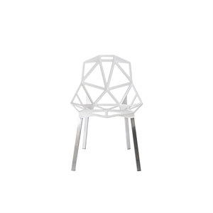 Magis Chair One Sedia da Pranzo A 4 Gambe Anodizzata/ Bianco