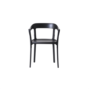 Sedia da Pranzo Magis Steelwood Nero