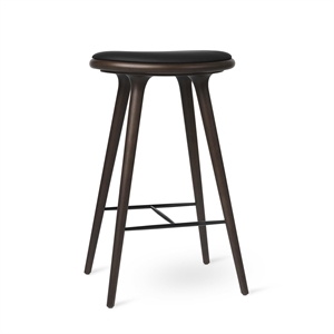 Sgabello da Bar Mater High Stool in Faggio Tinto Scuro 74 cm