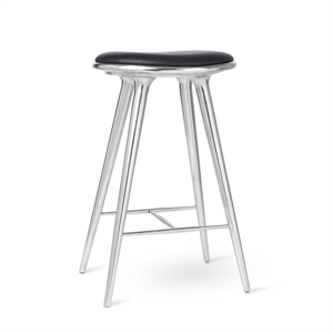 Sgabello da bar Mater High Stool in Alluminio riciclato 74 cm