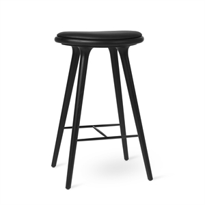 Sgabello da Bar Mater High Stool in Rovere Nero Nero 74 cm